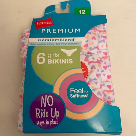 Hanes Other - COPY - New Hanes 6 girls bikini size 12.